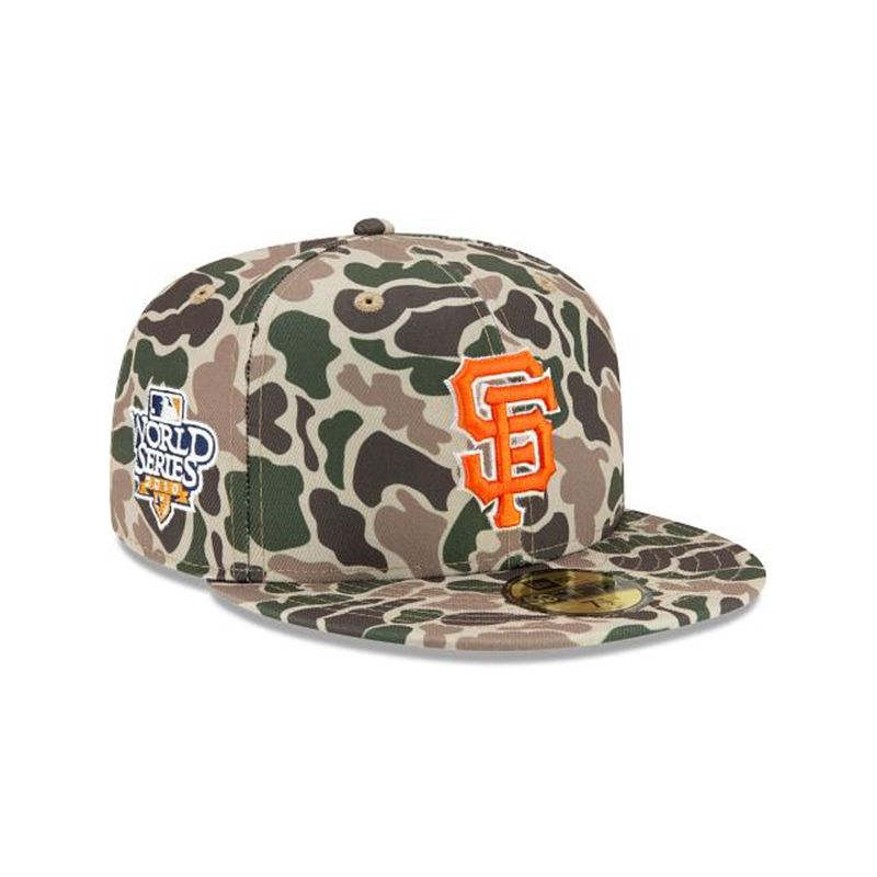 MLB San Francisco Giants Duck Camo 59Fifty Fitted (LZT6611) - Green New Era Caps